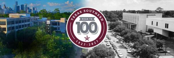 TSU Campus with Road to 100 logo